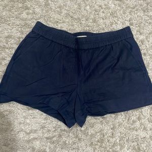 J. Crew navy linen stretch pull-on shorts with pockets